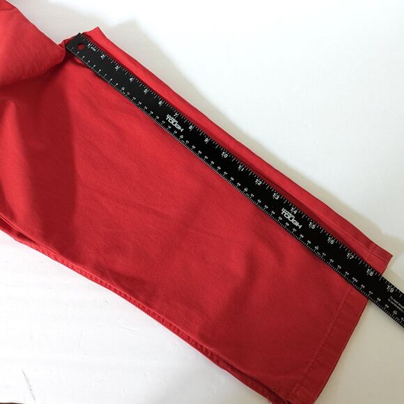 LRL Ralph Lauren Jeans Co Red Cotton Midcalf Chino Capri Womens Size 2P - Picture 10 of 12